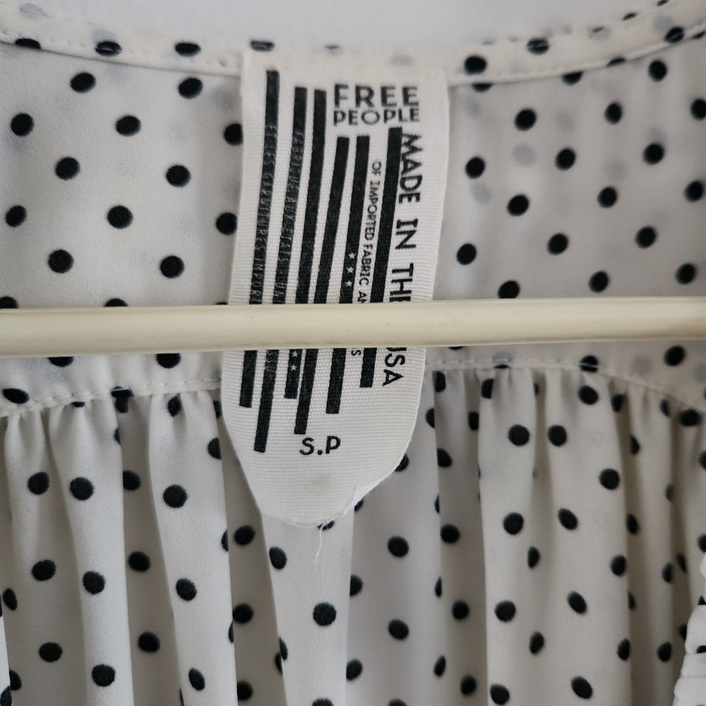Free People Women's Polka Dot Blouse - Picture 11 of 14